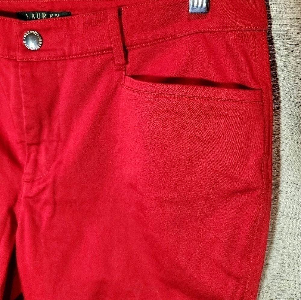 Lauren by Ralph Lauren Red Skinny Jeans size 10 - Picture 4 of 8